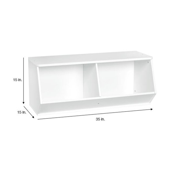 kidspace stackable angled toy organizer